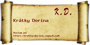 Krátky Dorina névjegykártya