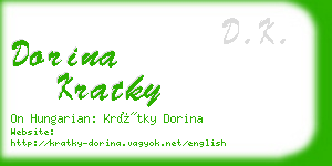 dorina kratky business card